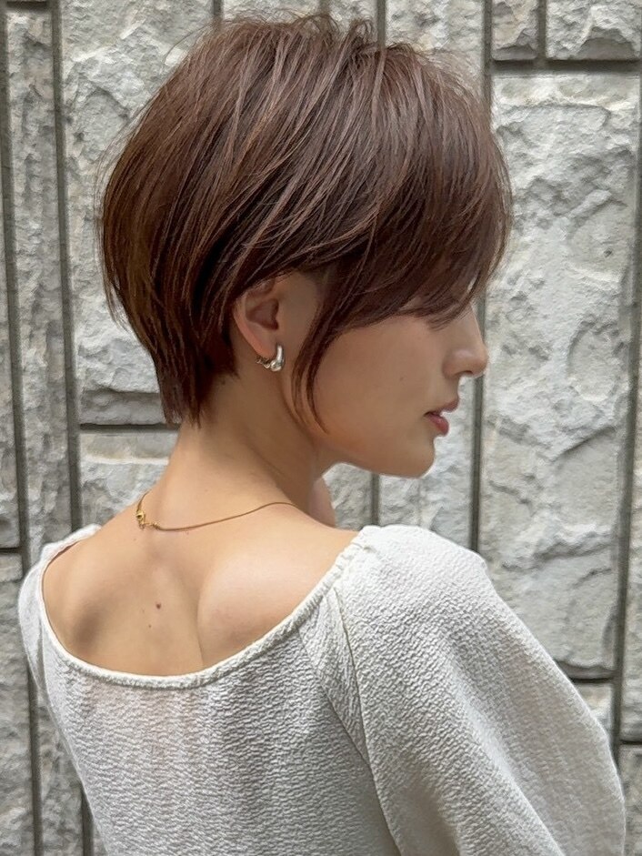 ショートヘアカラー仕上がり