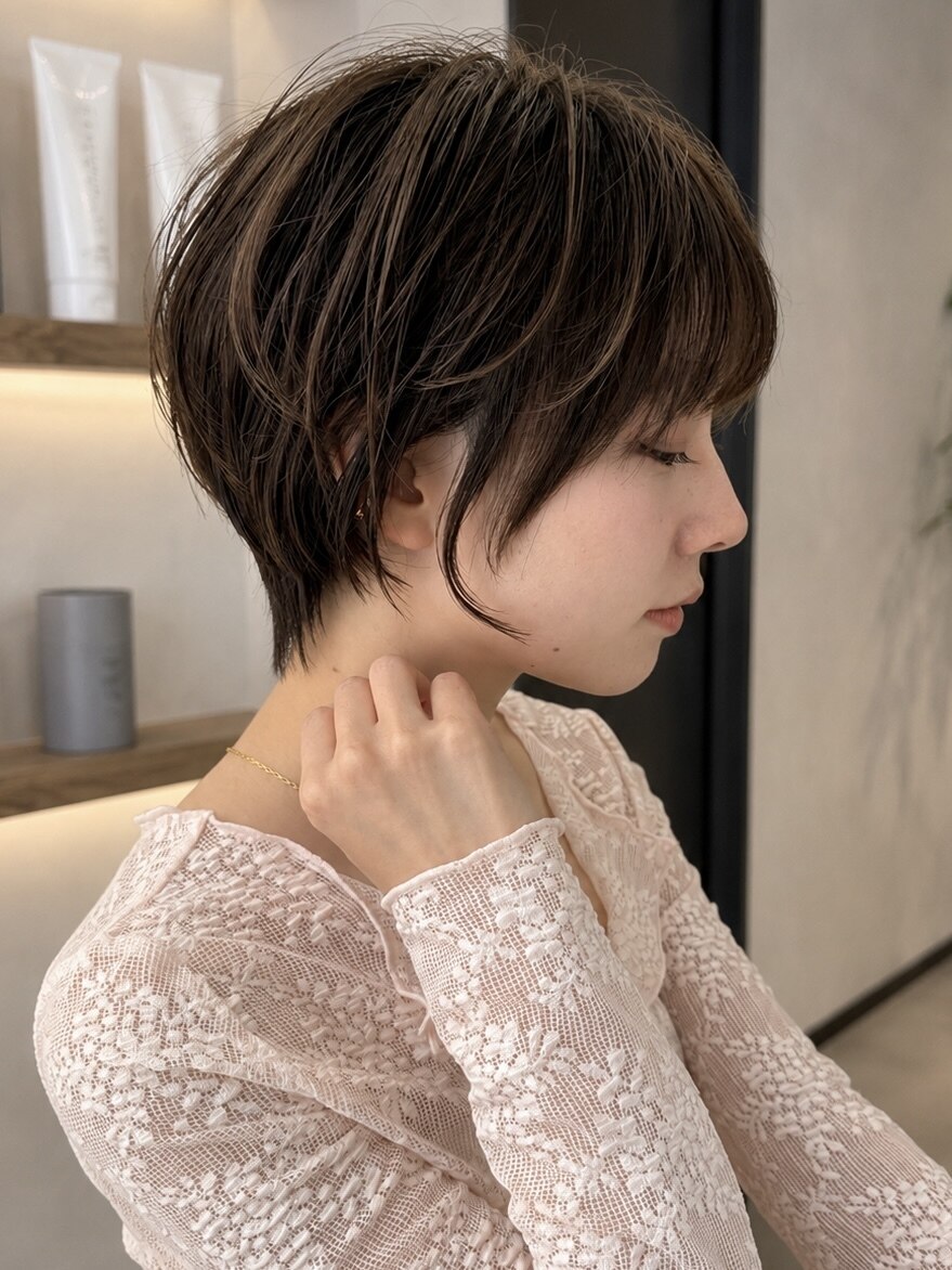 ショートボブ仕上がり(志賀スタイリスト作品)